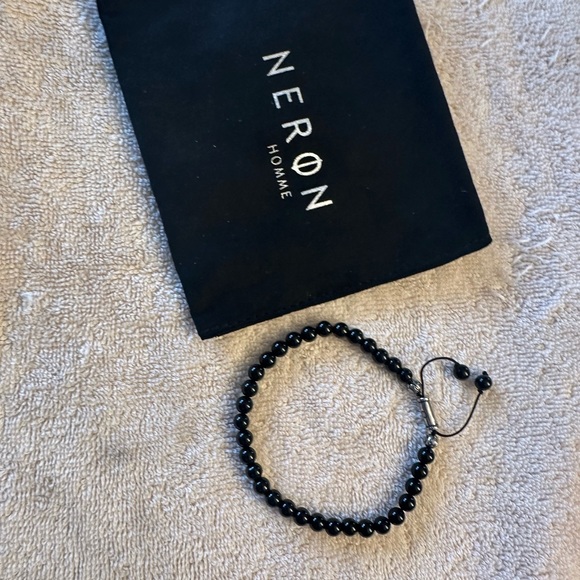Neron Homme Black Love Pact Adjustable Bracelet - Picture 4 of 7